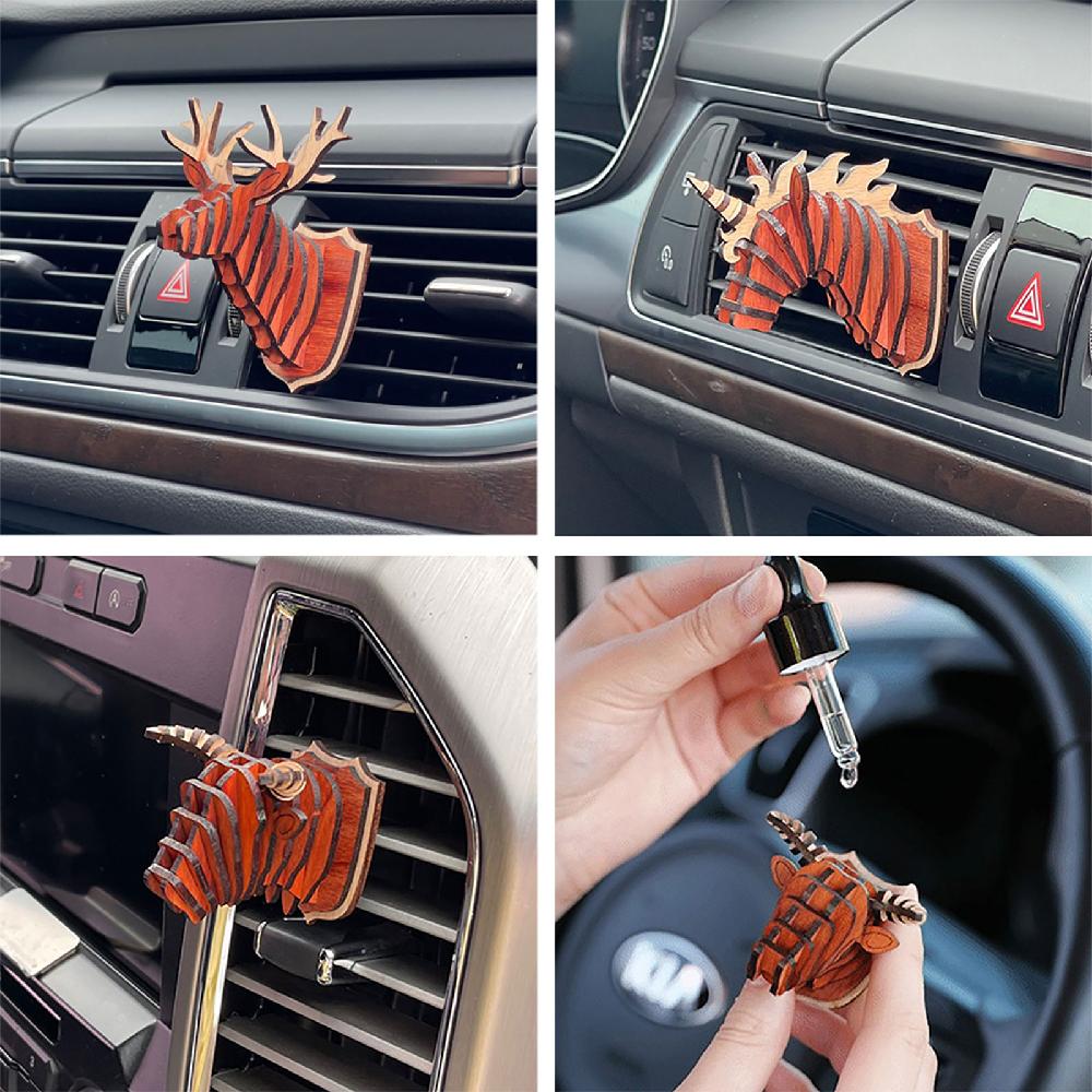 Wooden Diffuser Holder (for Vehicles & Home Decor) / Unicorn, DIY Type(Assembly)